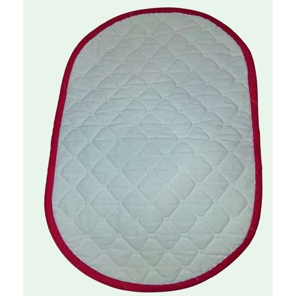 Handmade Quilted Christmas Placemats Set Of 4 Patchwork Design With Red & Green - Picture 7 of 11